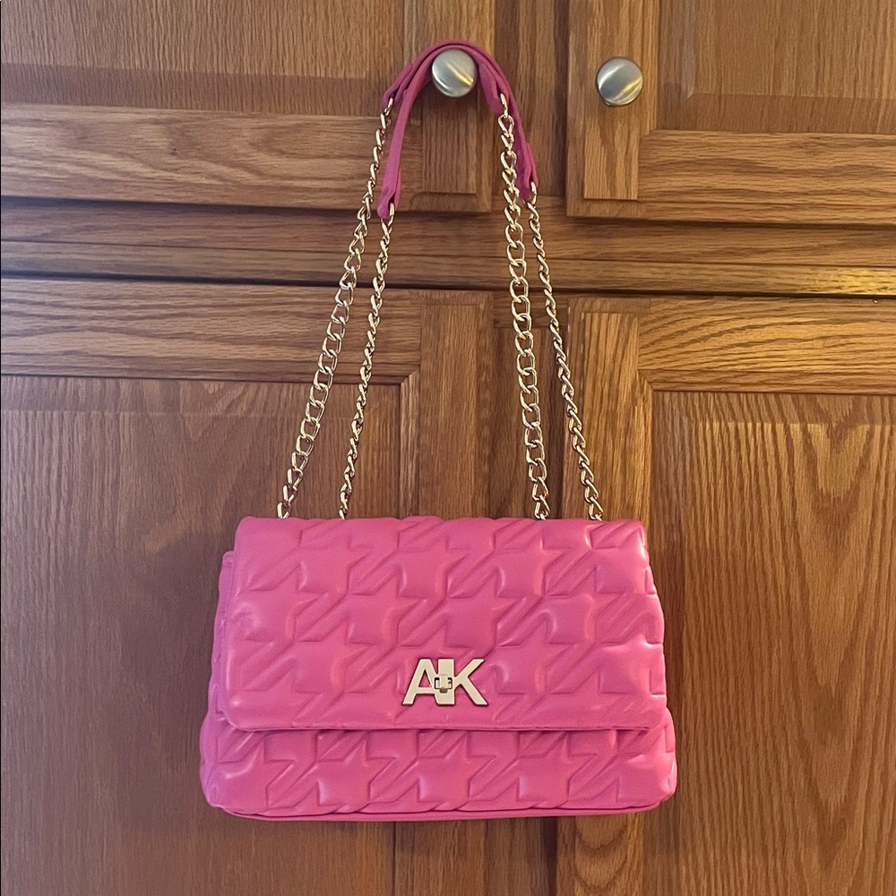 Anne Klein Pink Embossed Shoulder Bag